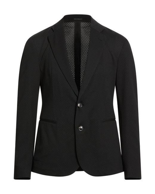 Emporio Armani Black Blazers for men