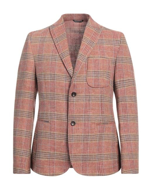 Daniele Alessandrini Pink Blazer Polyester, Linen for men