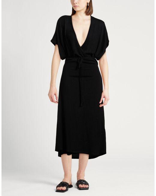 Alysi Black Midi Dresses