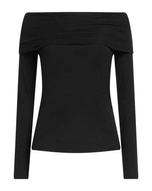 Dondup Black T-Shirt Modal, Silk