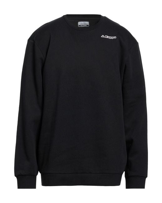 Kappa Black Sweatshirt Cotton, Polyester for men