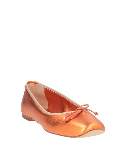 Casadei Orange Ballet Flats