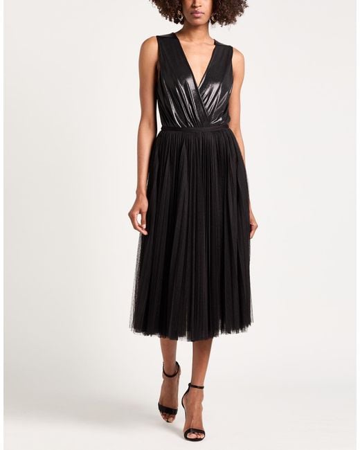 Philosophy Di Lorenzo Serafini Black Midi Skirt Polyester