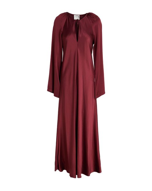 Forte_forte Red Burgundy Maxi Dress Silk