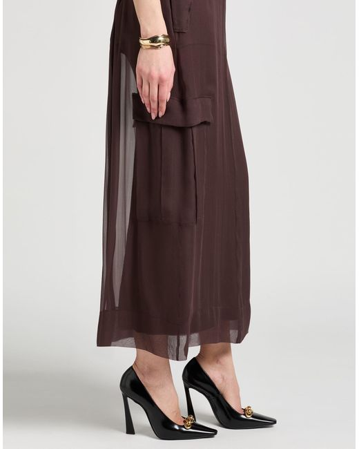N°21 Brown Maxi Dress Silk