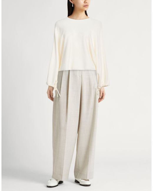 Max Mara White Sweater Virgin Wool