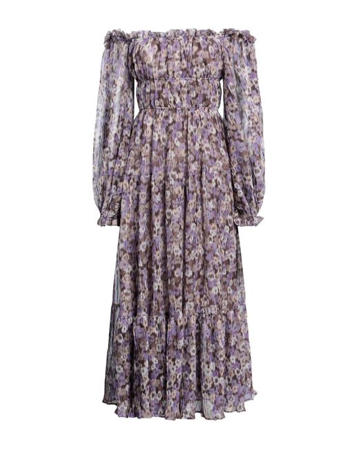Sabina Musayev Purple Midi Dress