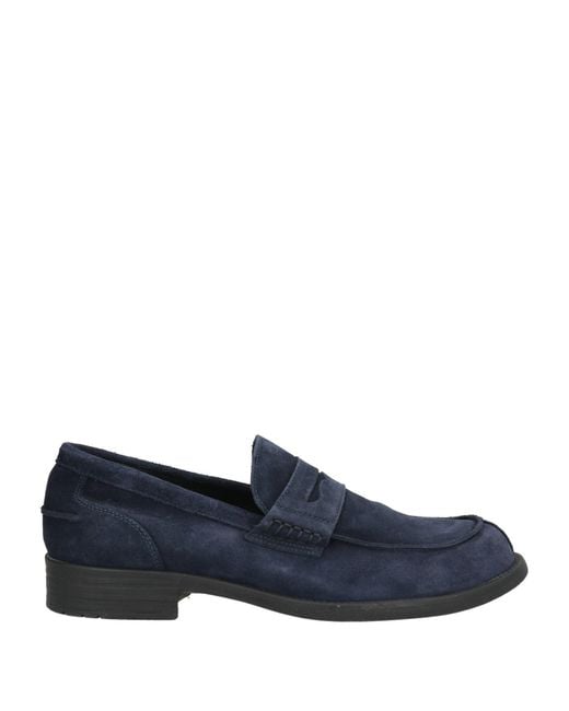 Antica Cuoieria Blue Loafers Leather for men