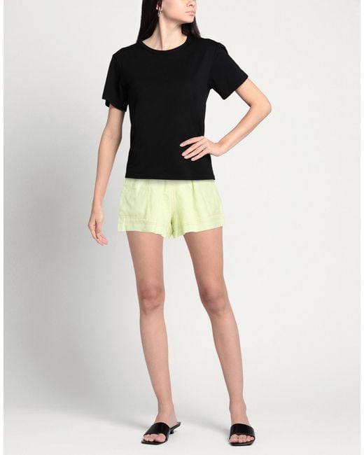 Casa Raki Yellow Shorts & Bermuda Shorts Linen