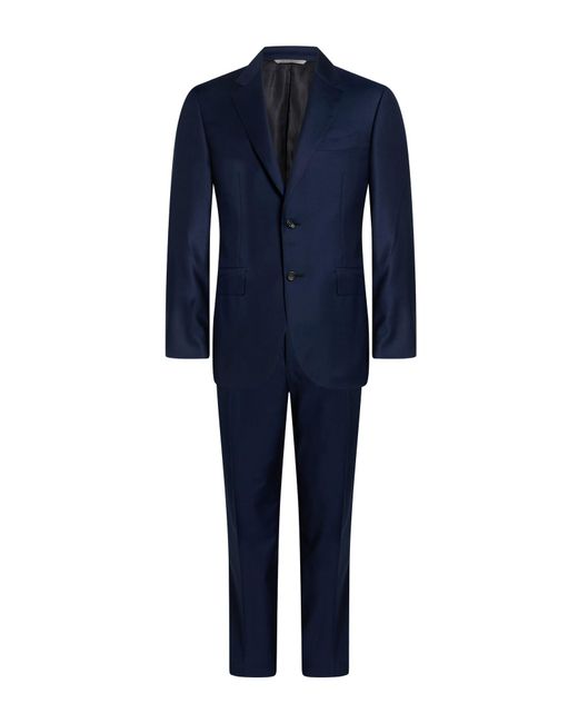 Canali Blue Suit Wool for men