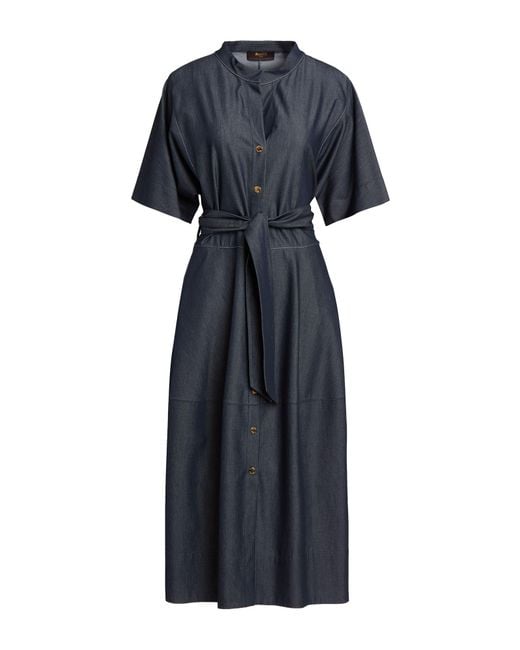 Moorer Blue Midi Dress