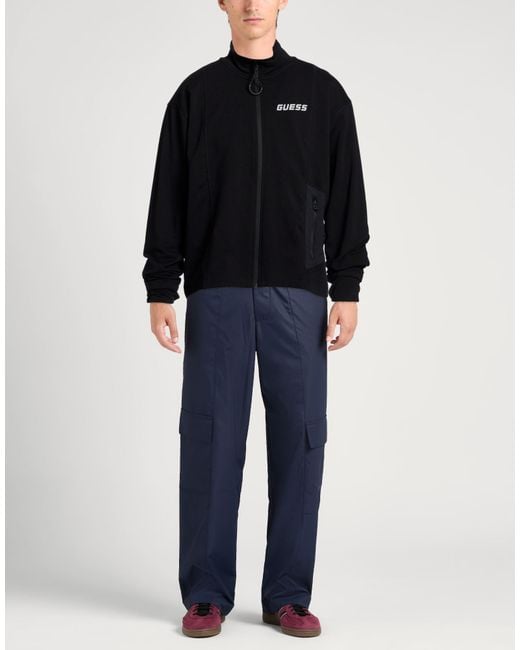 Guess Black Sweatshirt Cotton, Elastane for men