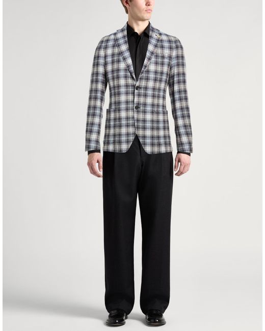 Tombolini Blue Blazer Virgin Wool, Cotton, Polyamide for men