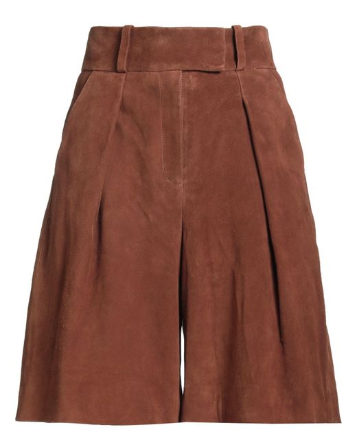 IVY & OAK Brown Shorts & Bermuda Shorts Goat Skin