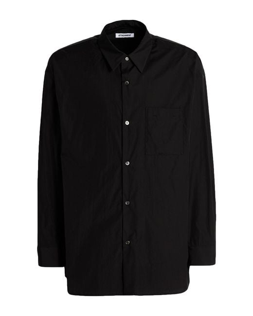 Camicia di Attachment in Black da Uomo