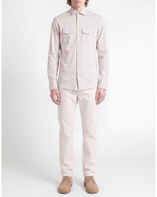 Moorer White Light Shirt Cotton for men