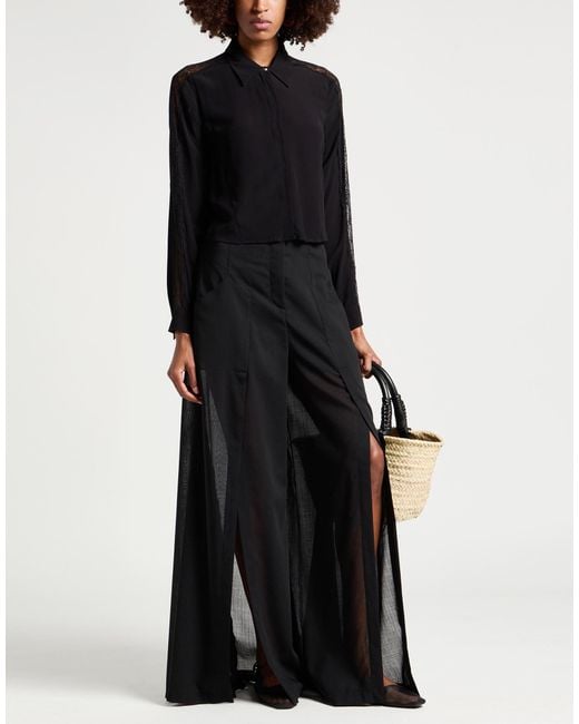 Patrizia Pepe Black Shirt Viscose, Polyamide