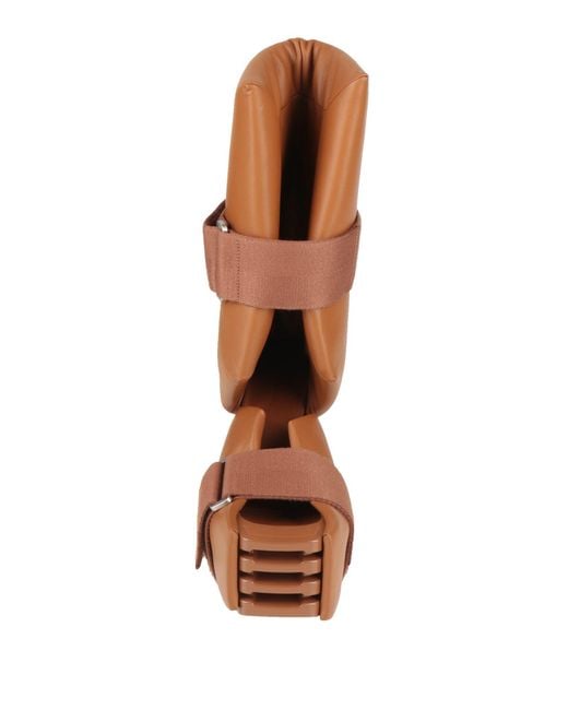 Rick Owens Brown Boot Leather