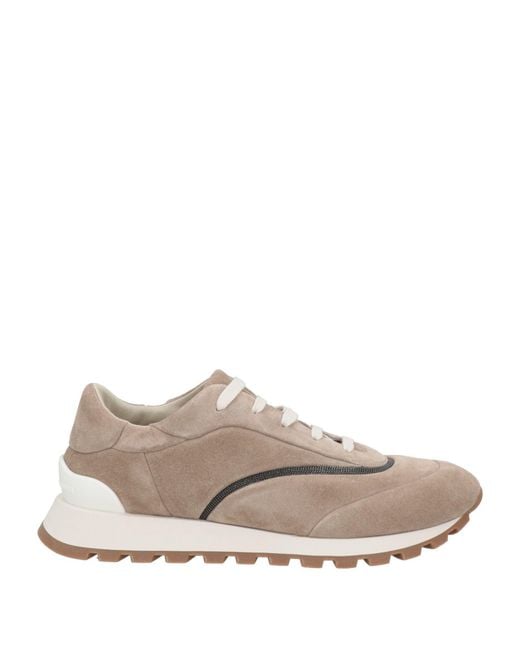 Brunello Cucinelli Gray Sneakers Leather