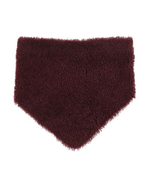 Salvatore Santoro Purple Burgundy Scarf Ovine Leather