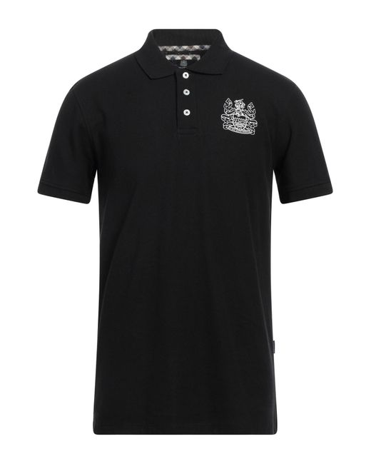 AQUASCUTUM ACTIVE Poloshirt in Black für Herren