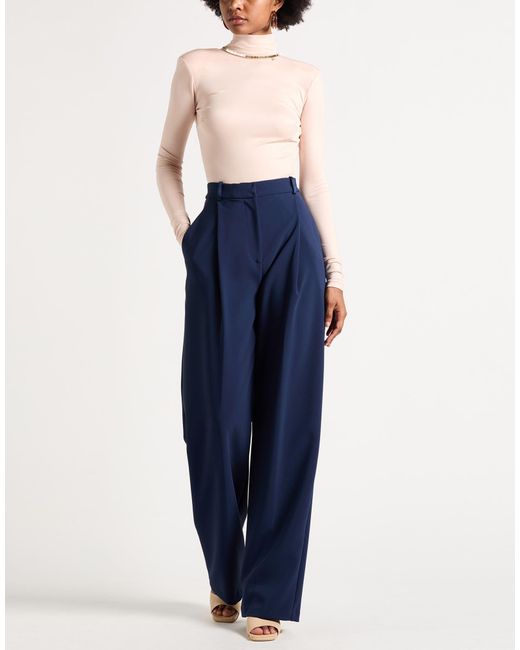 Elisabetta Franchi Blue Essentials Pants Polyester, Elastane