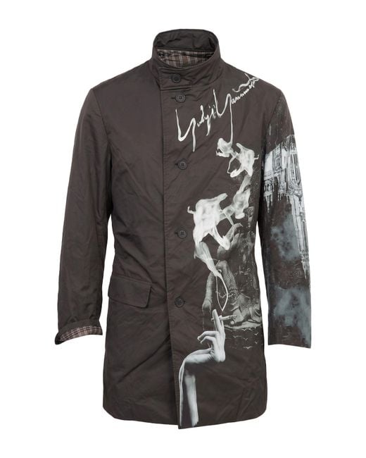 Yohji Yamamoto Gray Charcoal Puffer Acetate, Linen for men