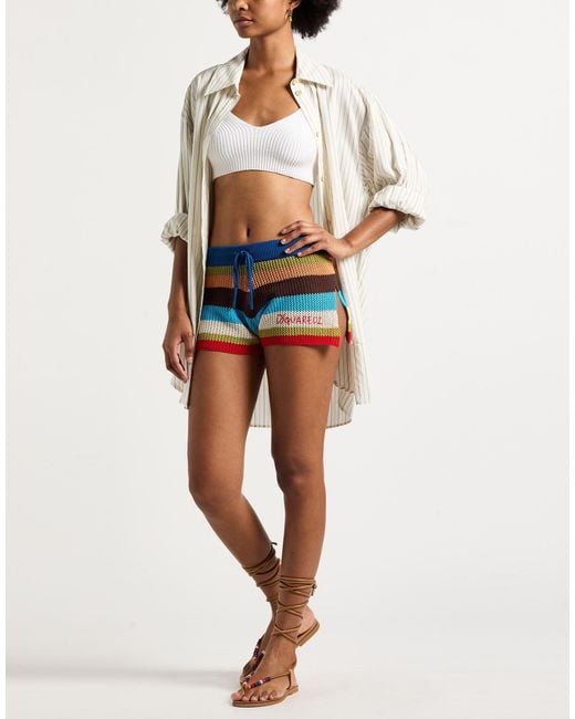 DSquared² Blue Shorts & Bermuda Shorts Cotton