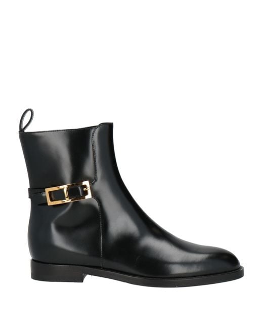 Sergio Rossi Black Ankle Boots Leather