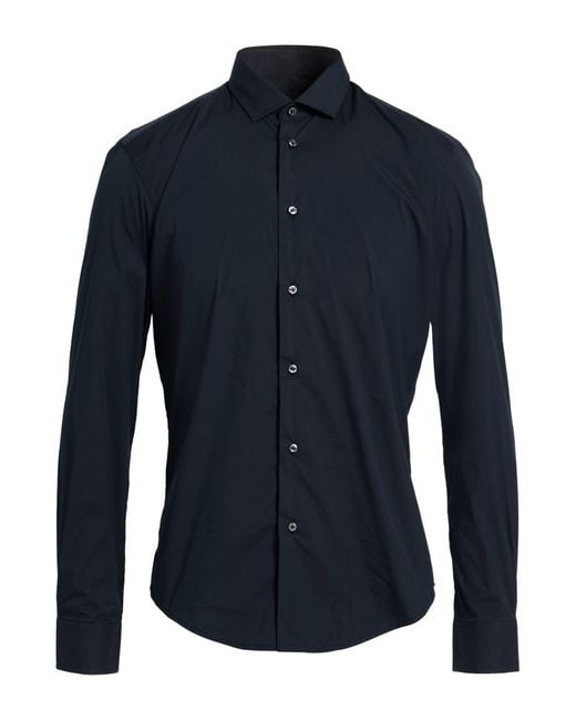 Brian Dales Blue Midnight Shirt Cotton, Polyamide, Elastane for men