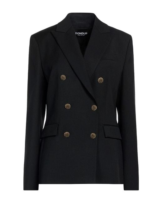 Dondup Black Blazer Virgin Wool