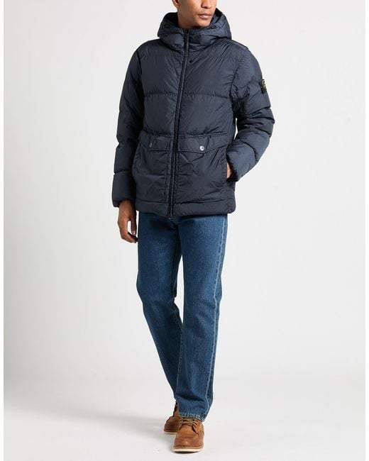 Stone Island Blue Puffer Polyamide for men