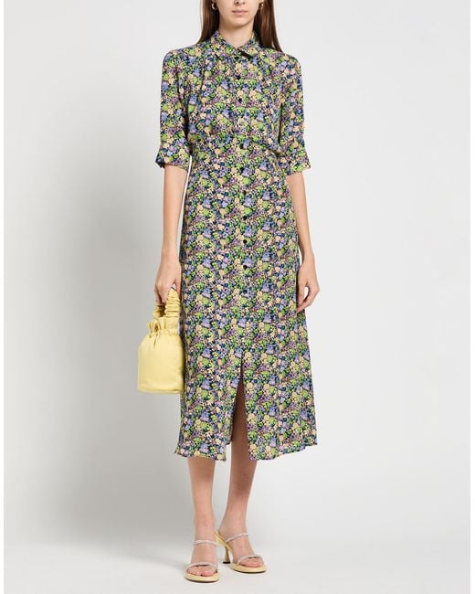 Maje Green Midi Dress Polyester