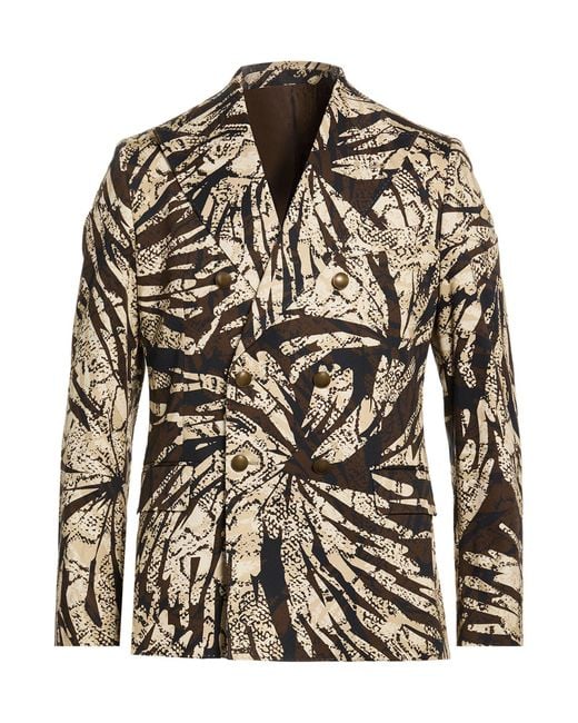 Reveres 1949 Natural Blazer Cotton, Elastane for men