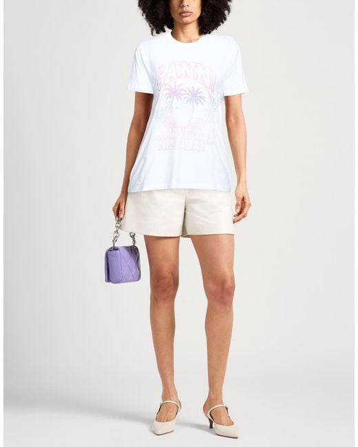 Ganni White T-Shirt Organic Cotton