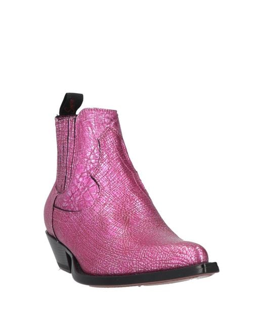 Sonora Boots Purple Ankle Boots