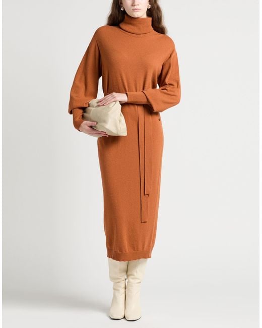 Ottod'Ame Orange Midi-Kleid