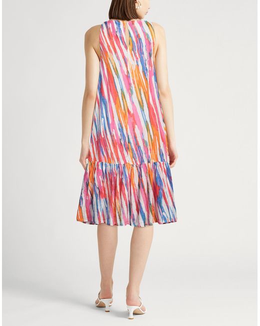 120% Lino Red Midi-Kleid