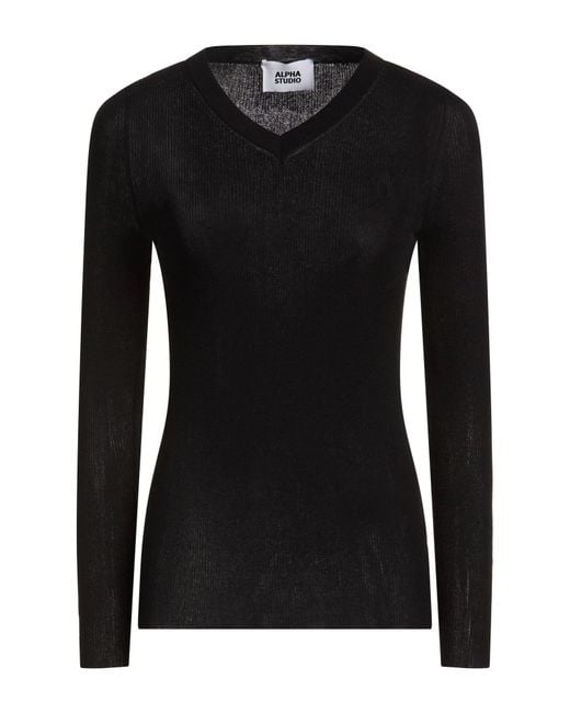 Pullover Alpha Studio en coloris Black