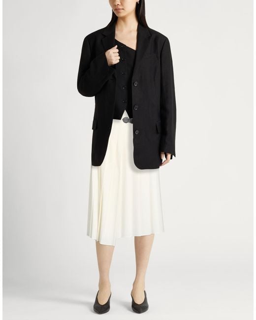 Ballantyne Natural Midi Skirt Polyester, Virgin Wool, Elastane