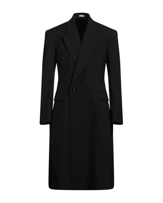Alexander McQueen Black Overcoat & Trench Coat for men