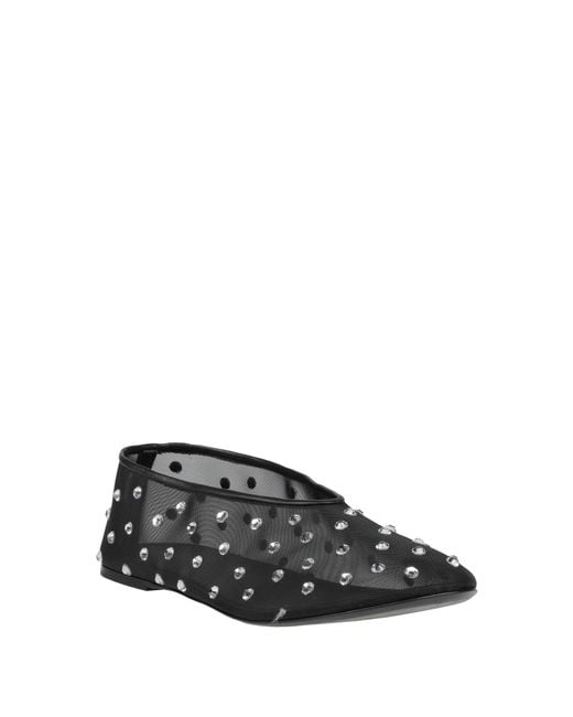 Khaite Gray Ballet Flats Textile Fibers