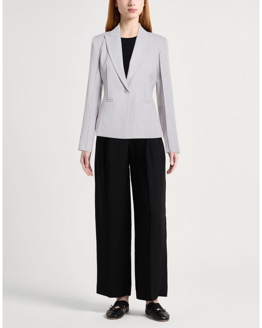 Patrizia Pepe Gray Light Blazer Polyester, Viscose, Elastane