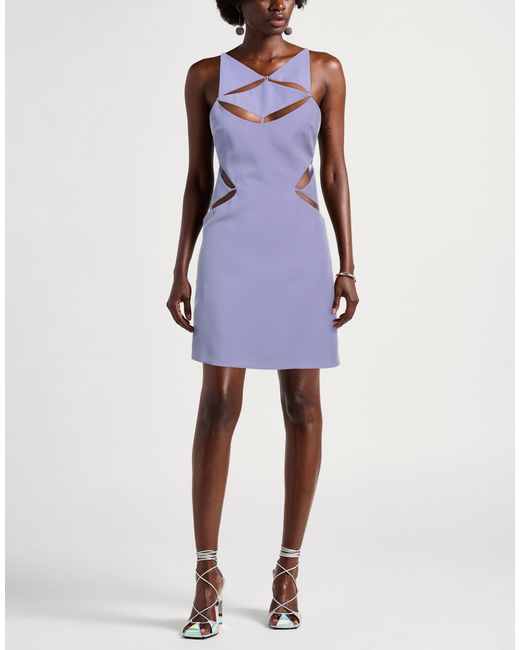 Jijil Purple Mini Dress Polyester, Elastane