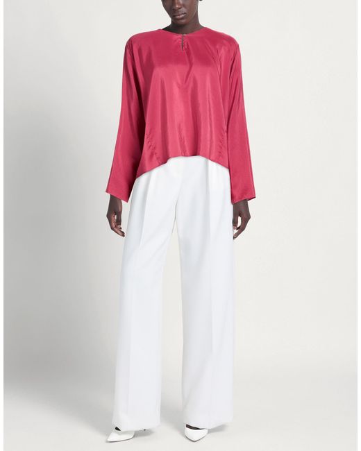 Shirt C-zero Pink Garnet Top Silk