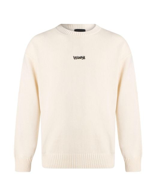 DISCLAIMER Natural Ivory Sweater Cotton for men