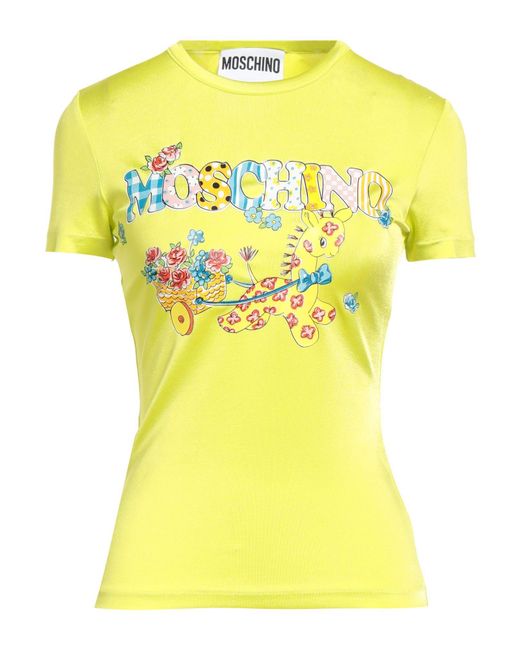Moschino Yellow Couture T-Shirt Viscose, Elastane