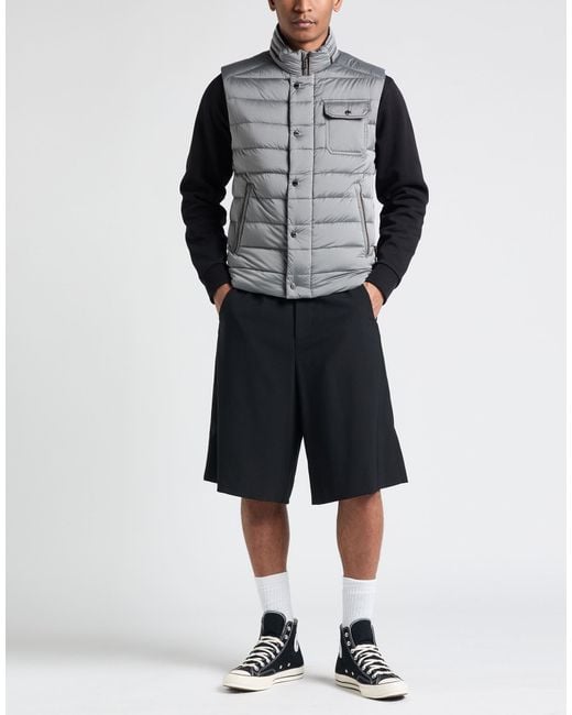 Moorer Gray Vest Polyamide, Polyurethane for men