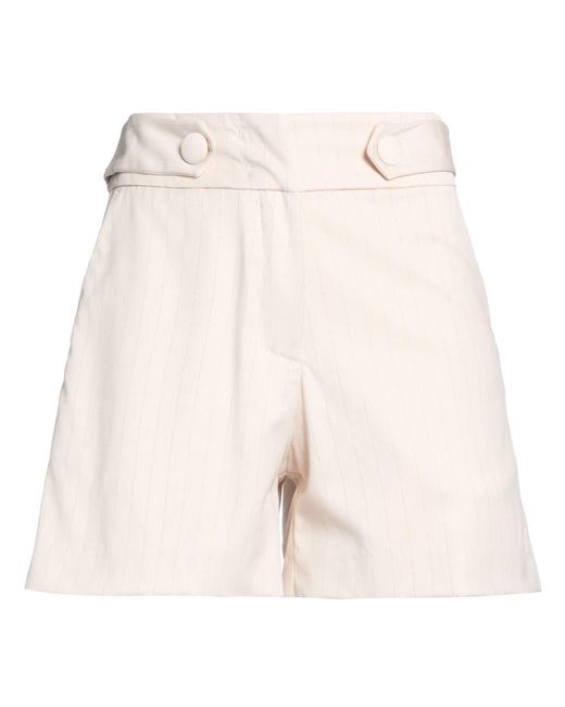 Gaelle Paris Natural Shorts & Bermuda Shorts Polyester, Rayon, Elastane