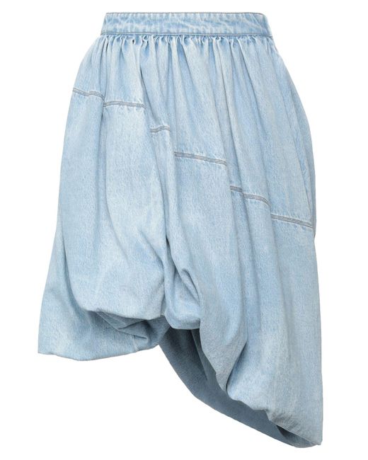 we11done Blue Midi Skirt Cotton